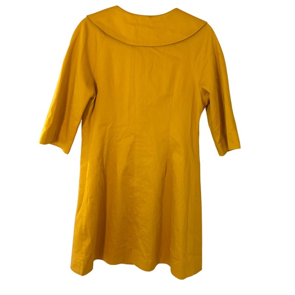 Vintage Bions Mustard Yellow Coat Dress Size 40 (Fits M/L) - Picture 9 of 12